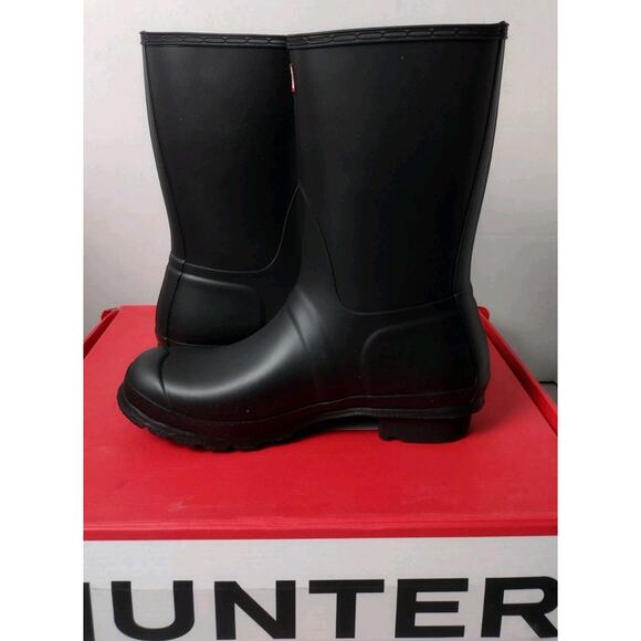 NEW~WOMEN'S Hunter Original Short Rain Boot~ Size US 9 - Black - Picture 7 of 12